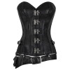 Women Overbust Corset Bustier Gothic Heavy Duty Black Gracelynn Overbust Corset